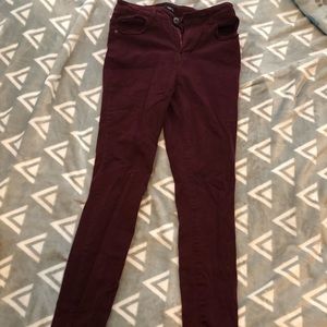 Maroon jeans